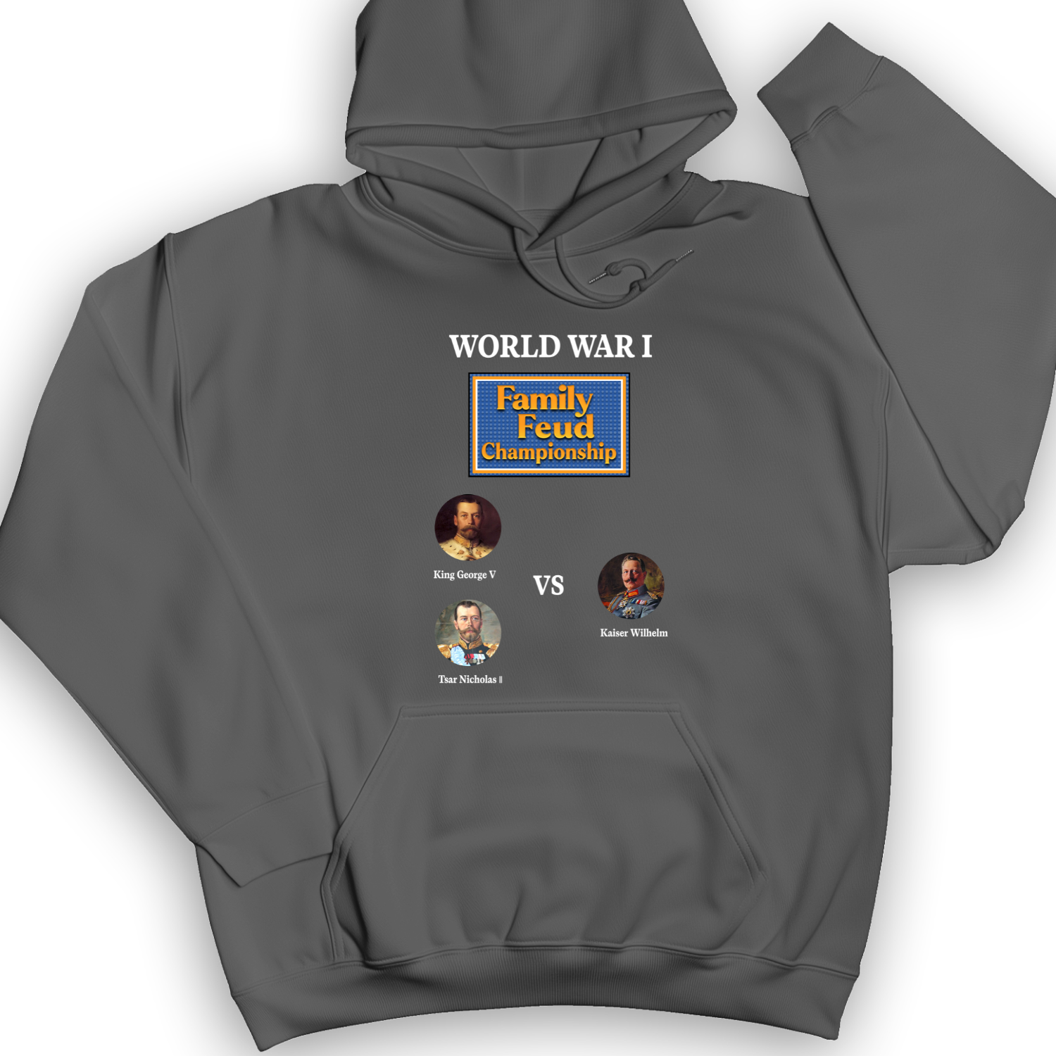 WW1 Family Feud Championship Hoodie Charcoal / S