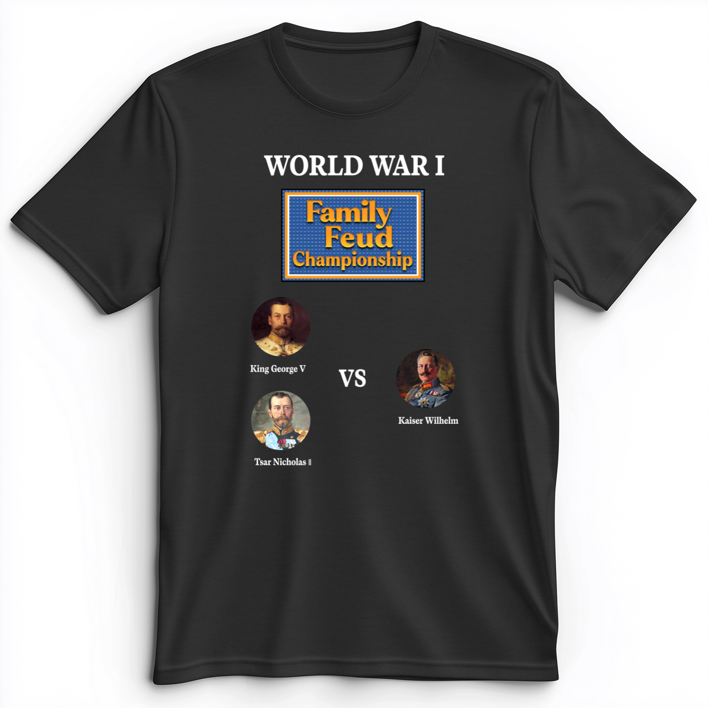 WW1 Family Feud Championship Premium Tee Dark Grey Heather / S