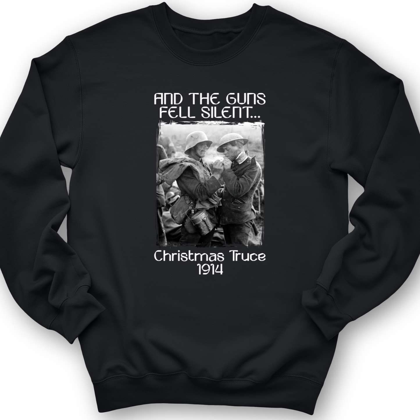 WWI Christmas Truce Crewneck Black / S