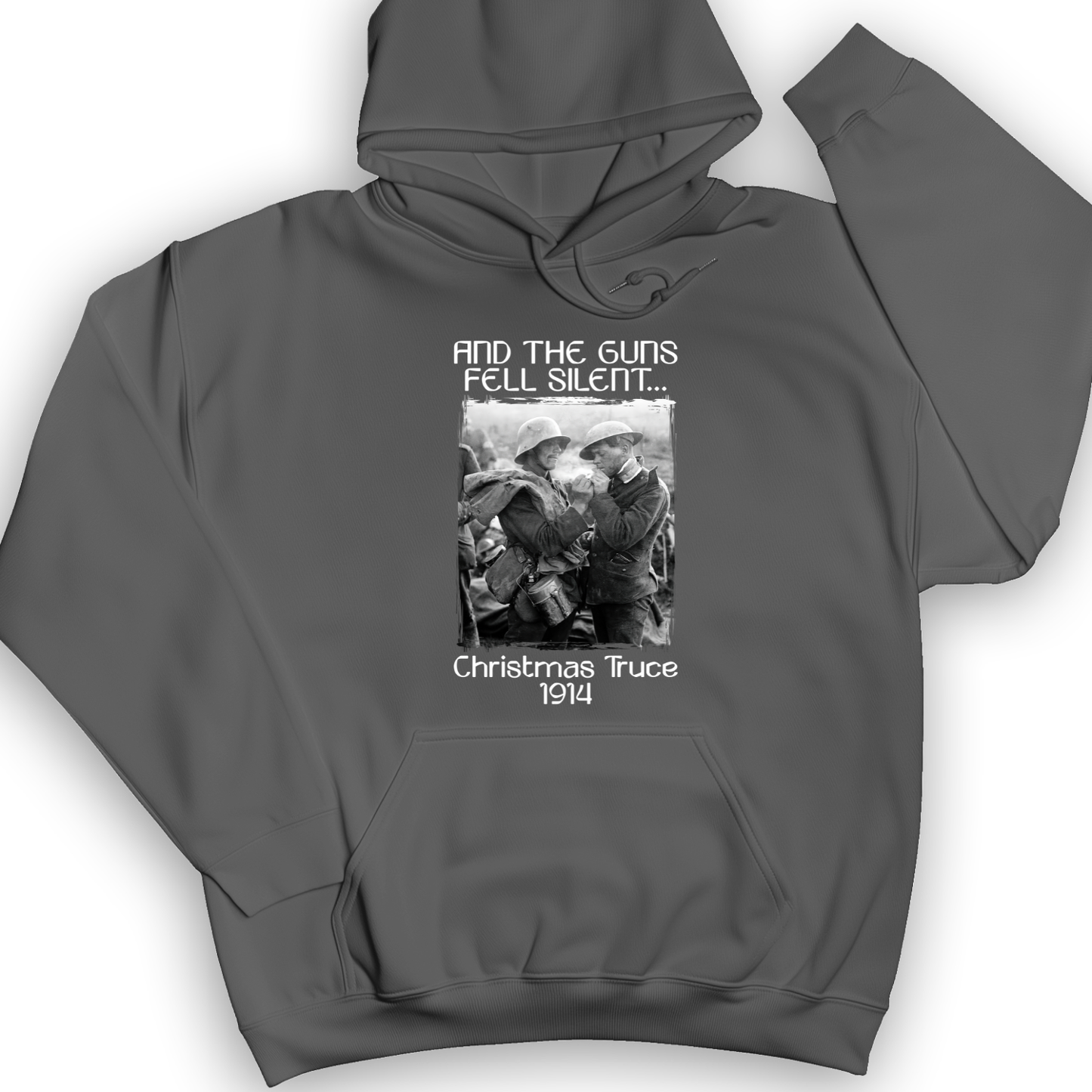 WWI Christmas Truce Hoodie Charcoal / S
