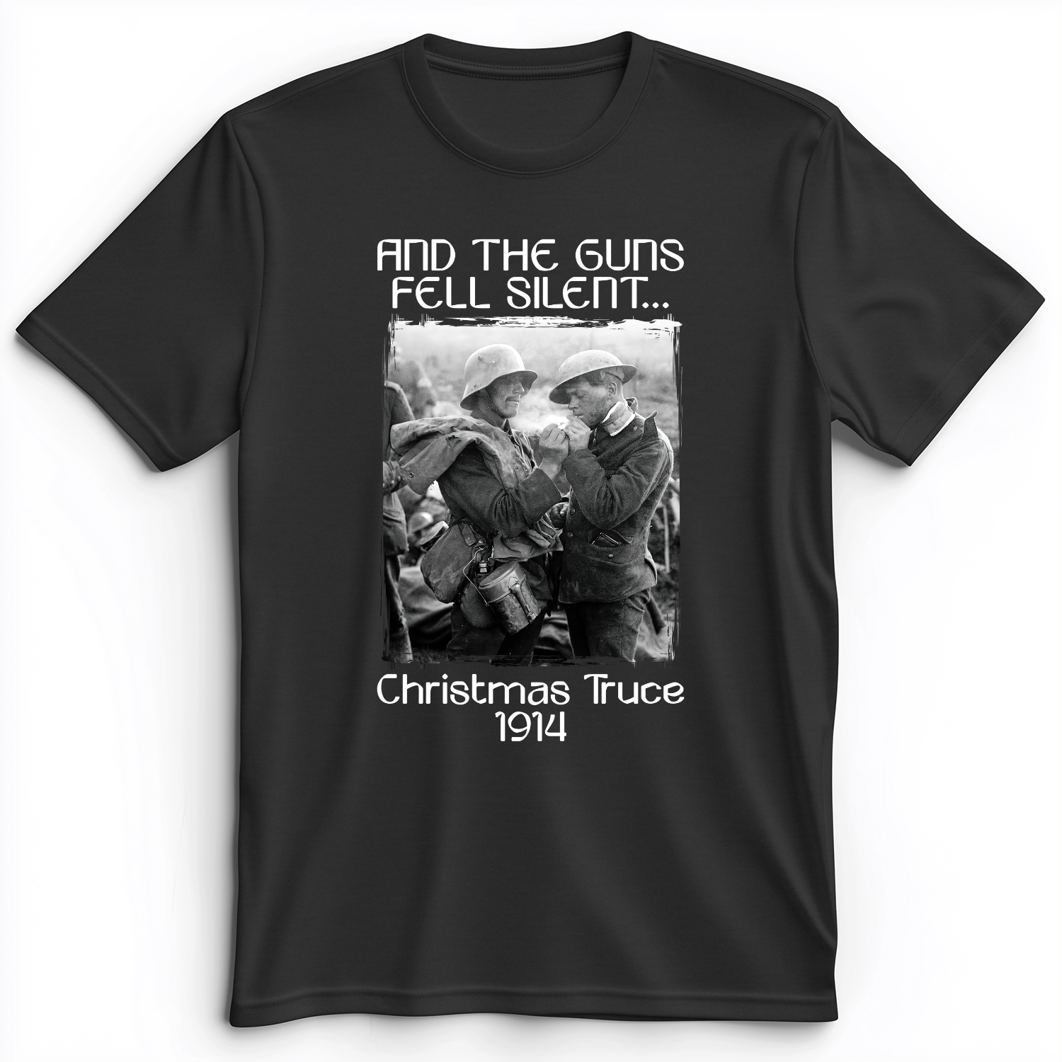 WWI Christmas Truce Premium Tee Dark Grey Heather / S