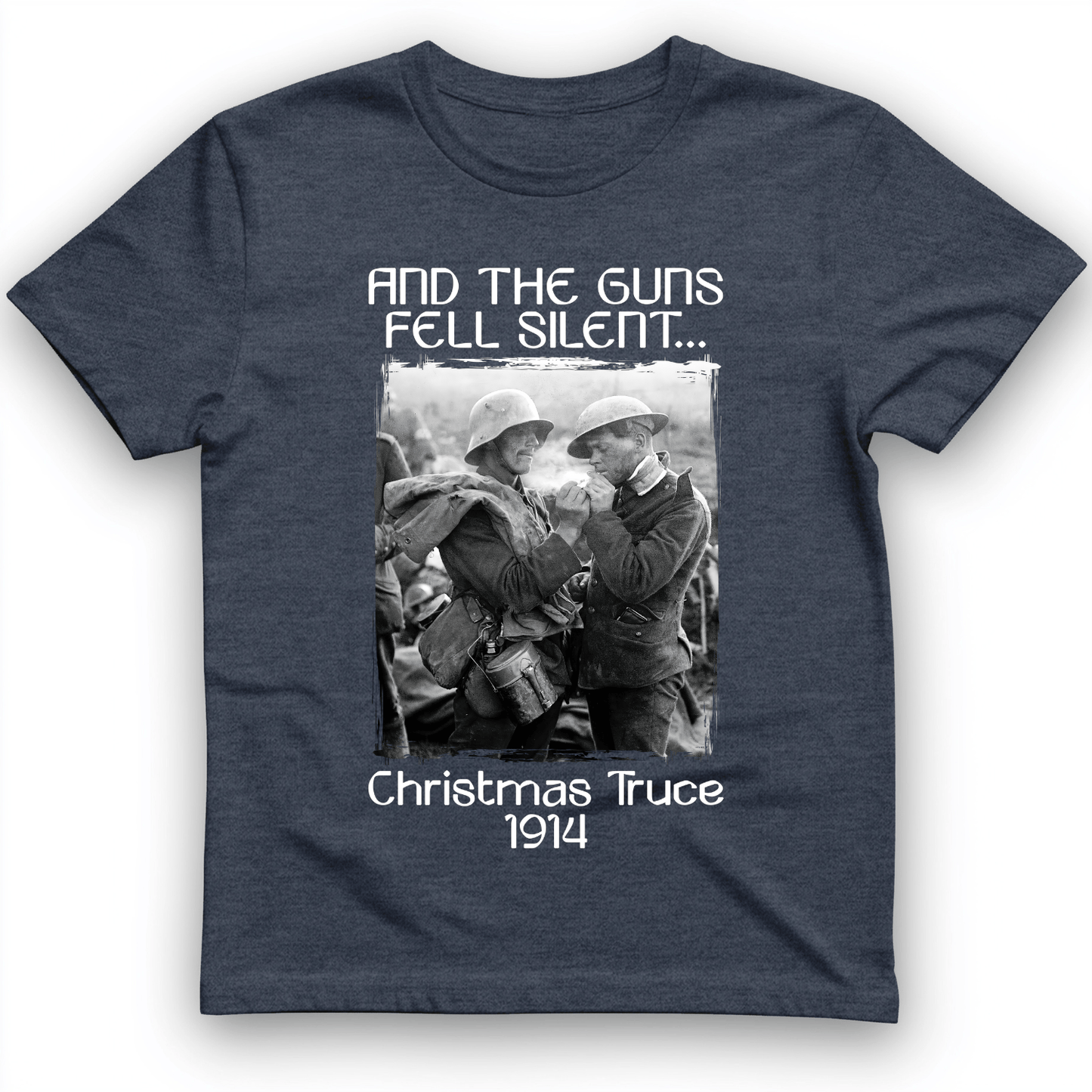 WWI Christmas Truce T-Shirt Heather Navy / S