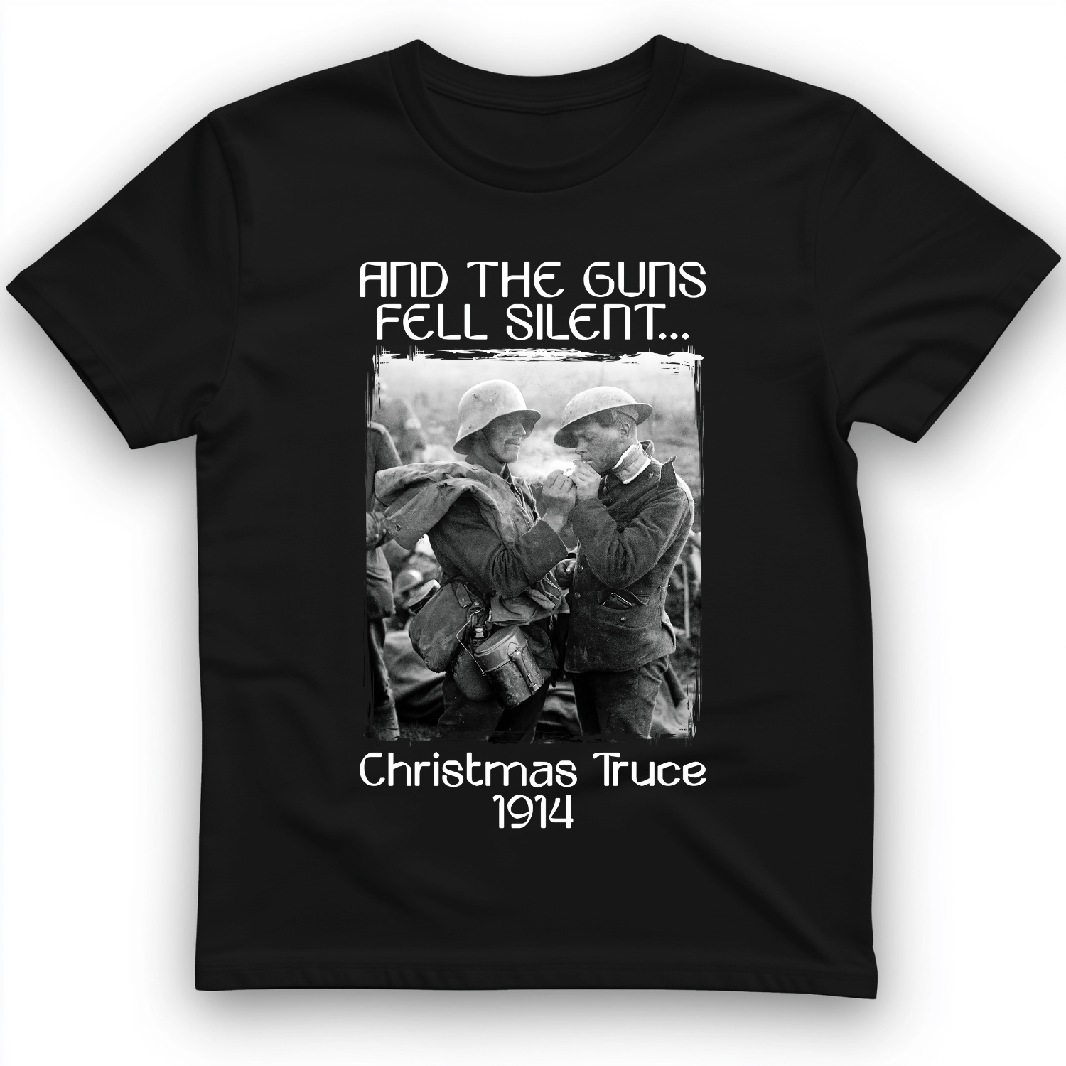 WWI Christmas Truce T-Shirt Black / S