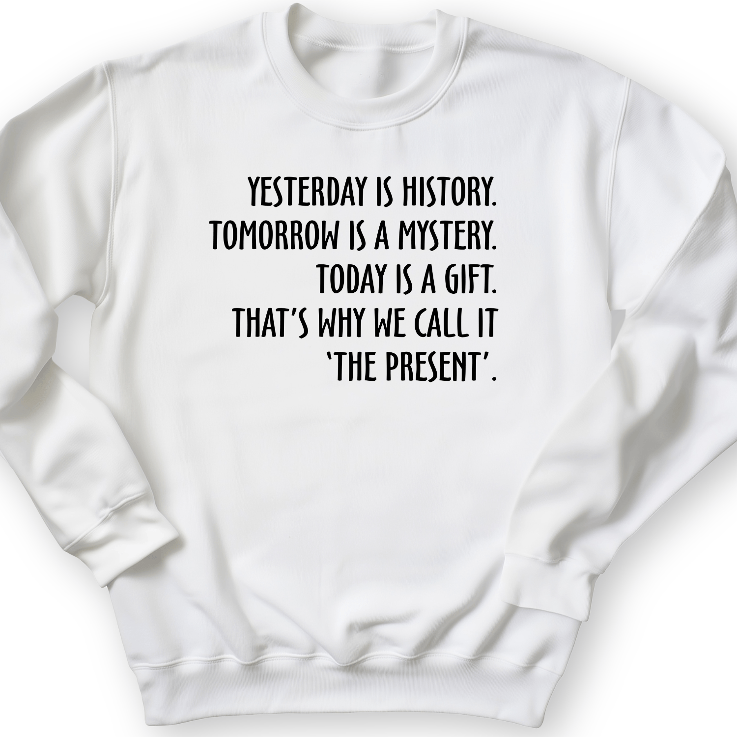 Yesterday Is History Crewneck White / S