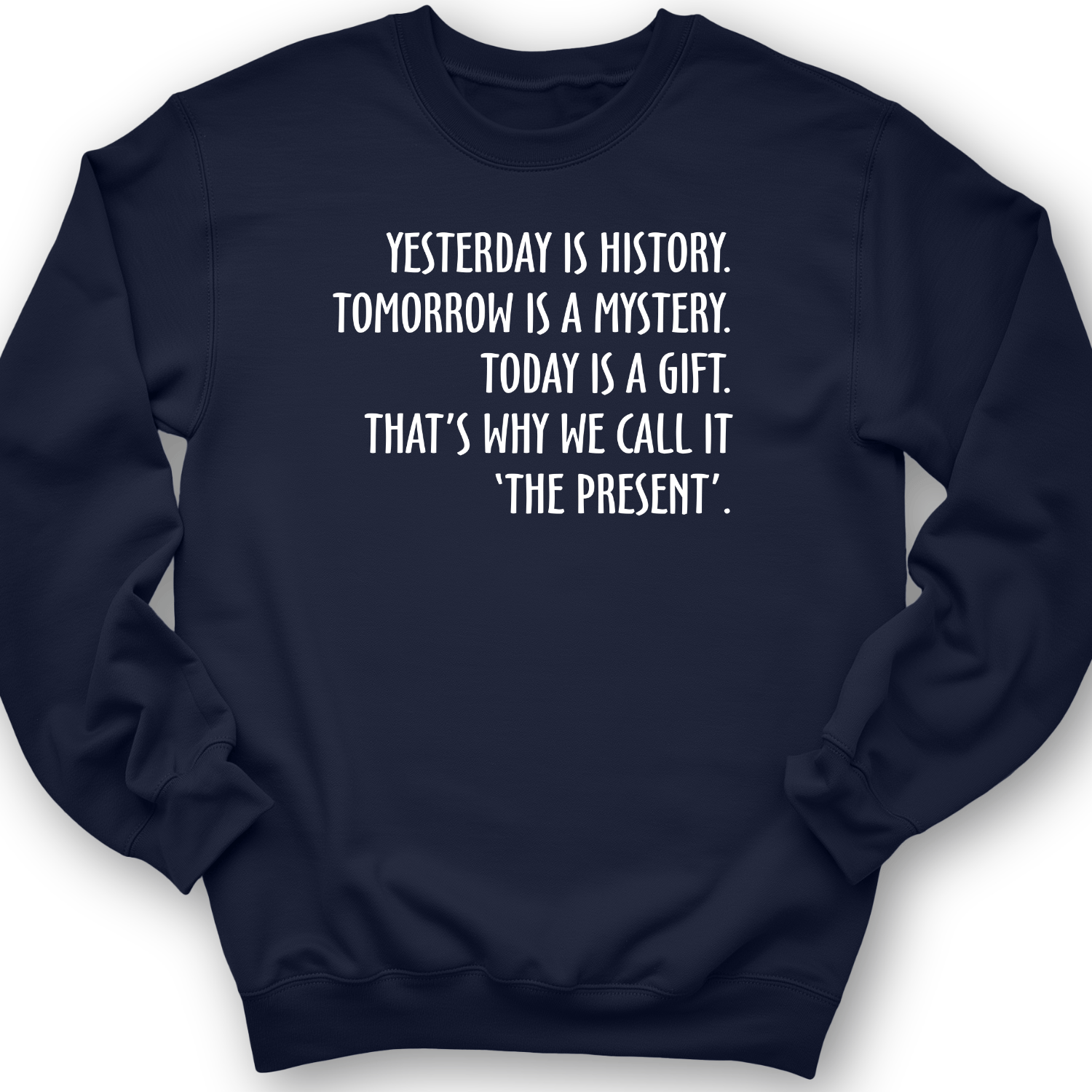 Yesterday Is History Crewneck Navy / S