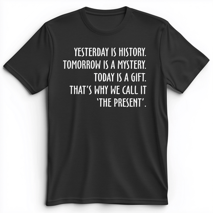 Yesterday Is History Premium Tee Dark Grey Heather / S