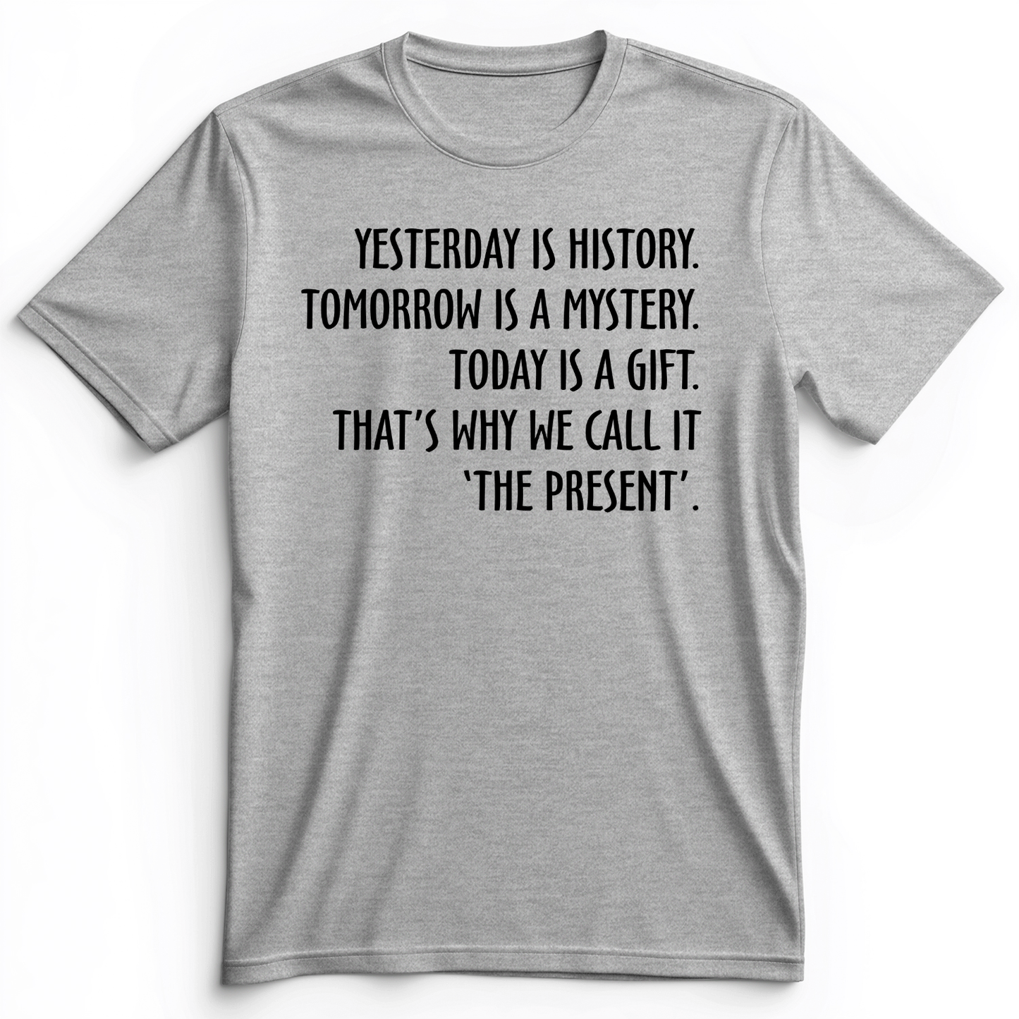 Yesterday Is History Premium Tee Athletic Heather / S