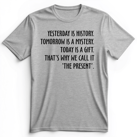 Yesterday Is History Premium Tee Athletic Heather / S
