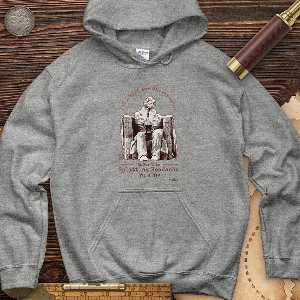 Abe Lincoln Christmas Hoodie Sport Grey / S