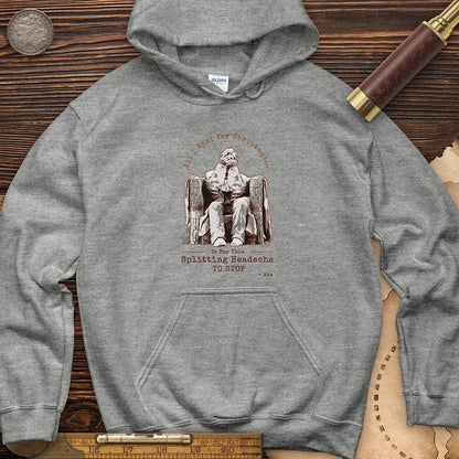 Abe Lincoln Christmas Hoodie Sport Grey / S