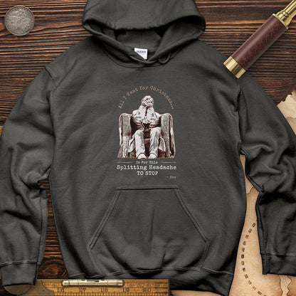 Abe Lincoln Christmas Hoodie Charcoal / S