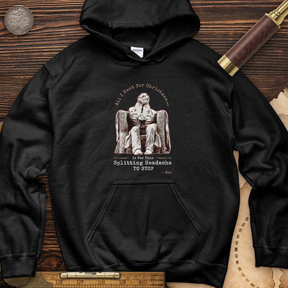 Abe Lincoln Christmas Hoodie Black / S