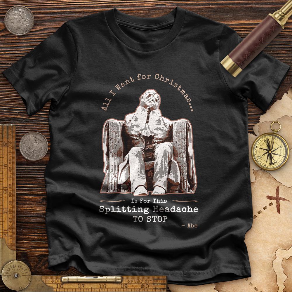 Abe Lincoln Christmas Premium Quality Tee Black / S