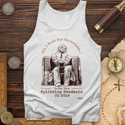 Abe Lincoln Christmas Tank White / XS