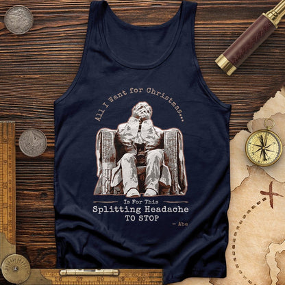 Abe Lincoln Christmas Tank Navy / XS