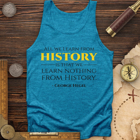 All That We Learn From History Tank Aqua TriBlend / XS