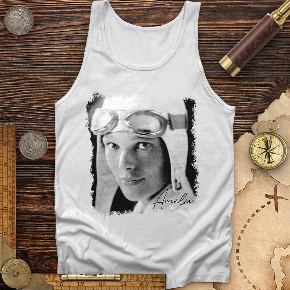 Amelia Earhart B&W Tank