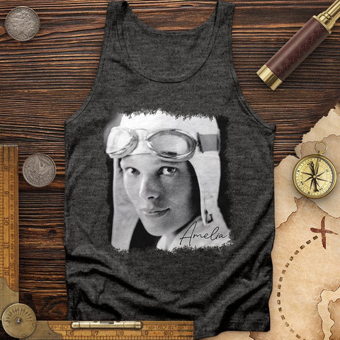 Amelia Earhart B&W Tank