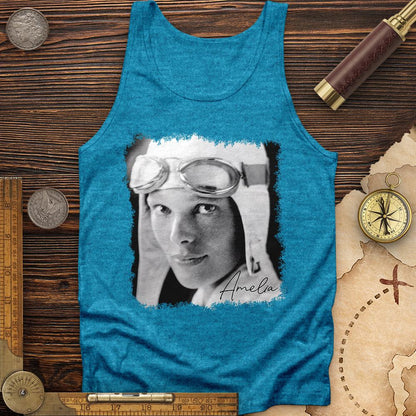 Amelia Earhart B&W Tank