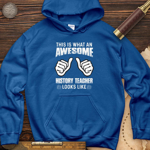 Awesome History Teacher Hoodie Royal / S