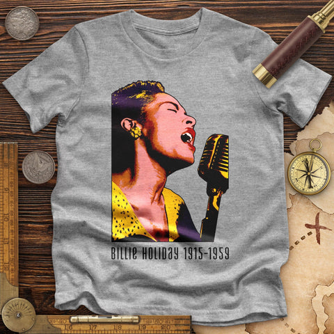 Billie Holiday High Quality Tee Athletic Heather / S