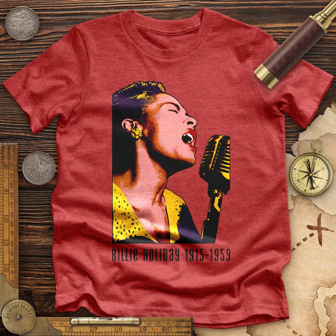 Billie Holiday High Quality Tee Heather Red / S