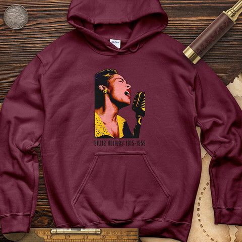 Billie Holiday Hoodie Maroon / S