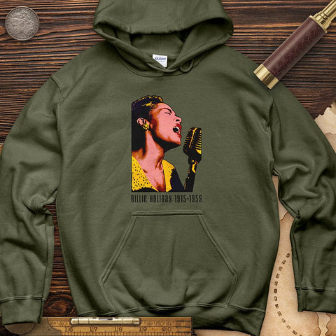 Billie Holiday Hoodie Military Green / S