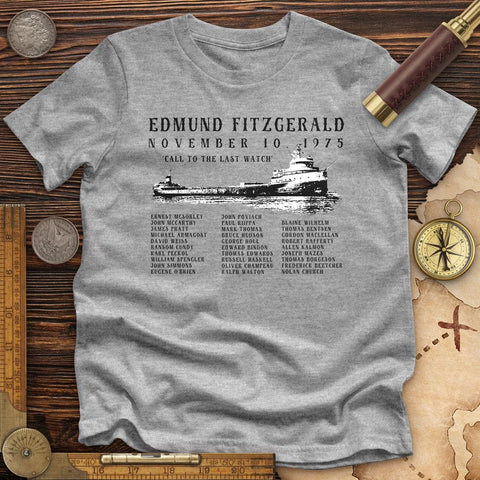 Edmund Fitzgerald High Quality Tee Athletic Heather / S