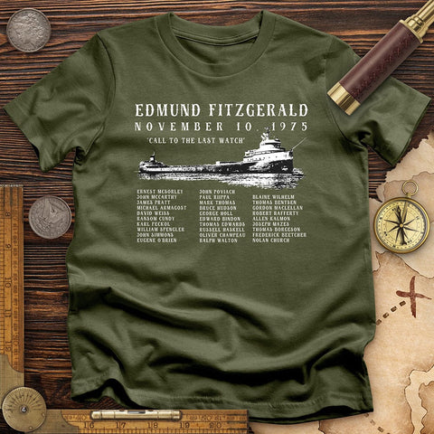 Edmund Fitzgerald T-Shirt Military Green / S