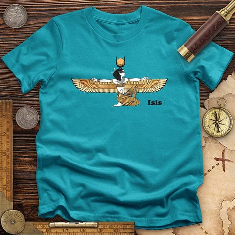 Egyptian God Isis T-Shirt Tropical Blue / S