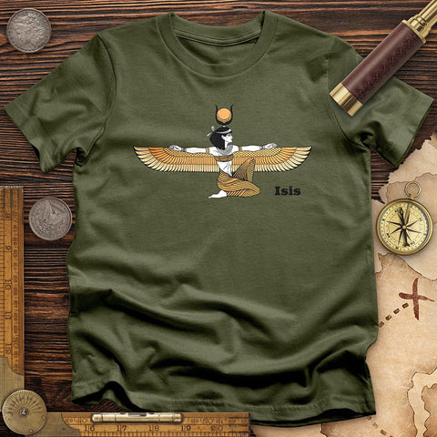 Egyptian God Isis T-Shirt Military Green / S