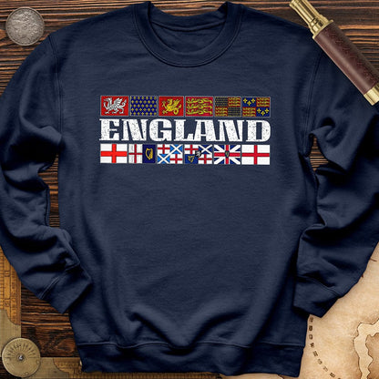 English Flags 2 Crewneck