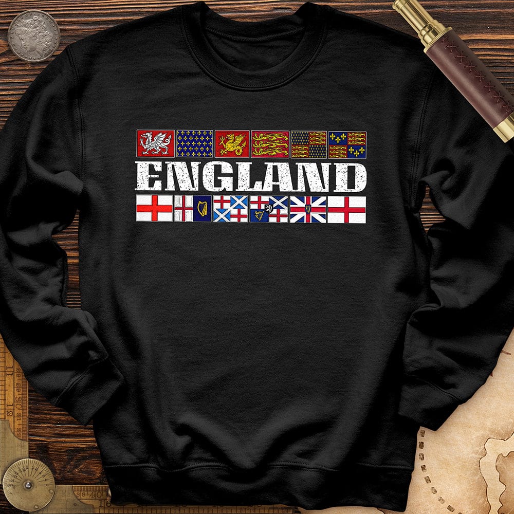 English Flags 2 Crewneck