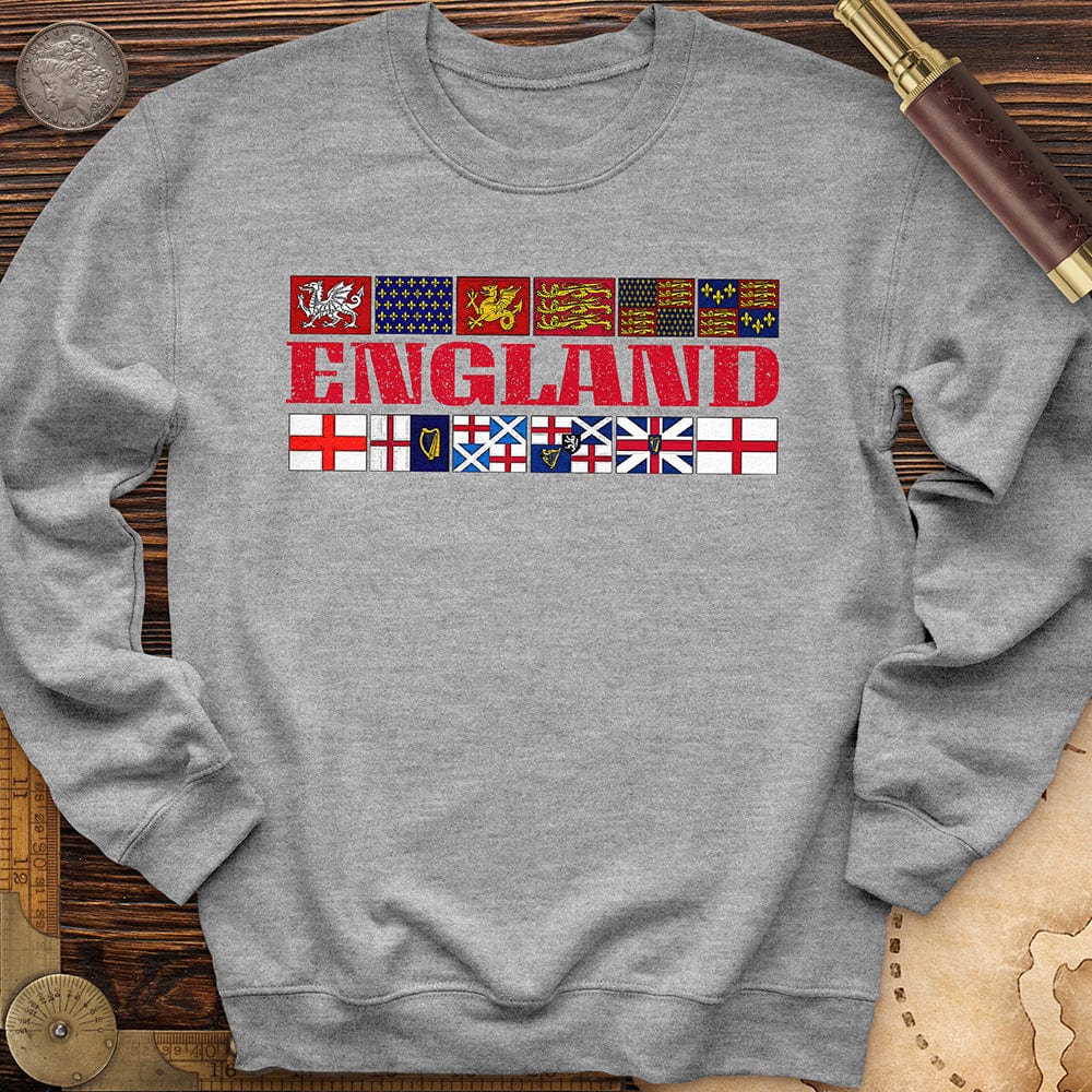 English Flags 2 Crewneck