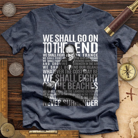 Fight On The Seas And Beaches High Quality Tee Heather Navy / S