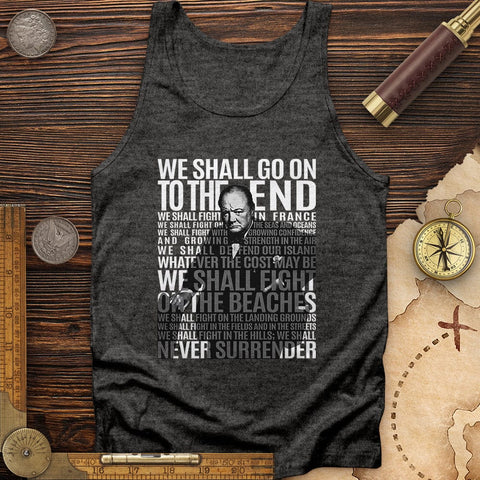 Fight On The Seas And Beaches Tank Charcoal Black TriBlend / XS