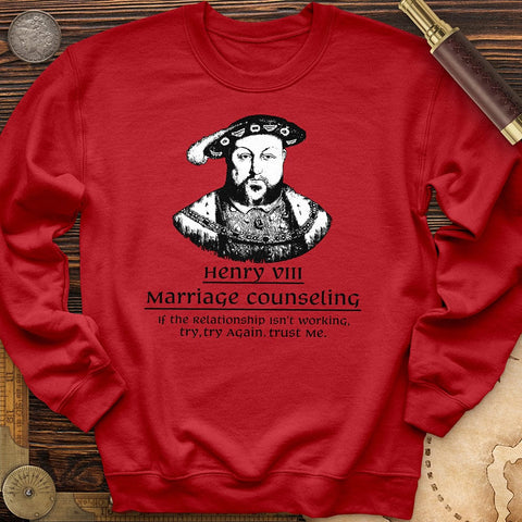 Henry VIII Try Again Crewneck Red / S