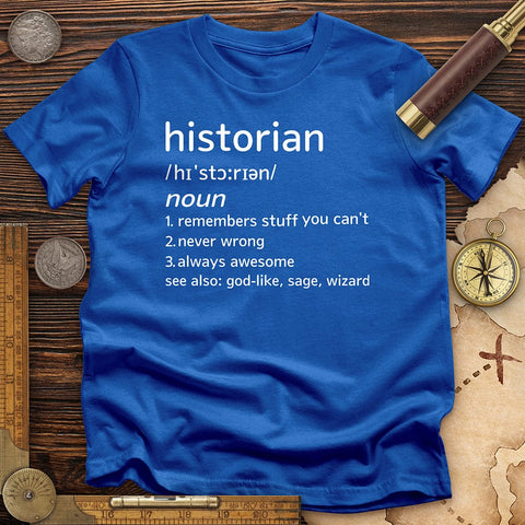 Historian Defined T-Shirt Royal / S