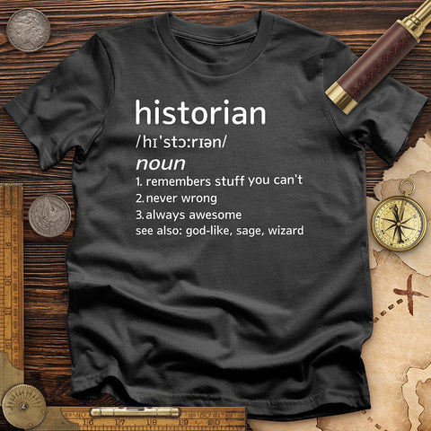 Historian Defined T-Shirt Charcoal / S