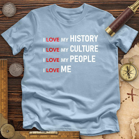 History Culture People High Quality Tee Light Blue / S