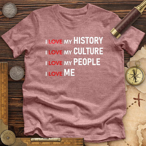 History Culture People High Quality Tee Heather Mauve / S