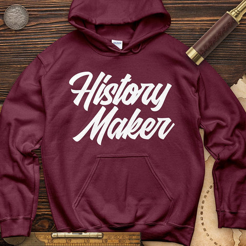 History Maker Cursive Hoodie Maroon / S