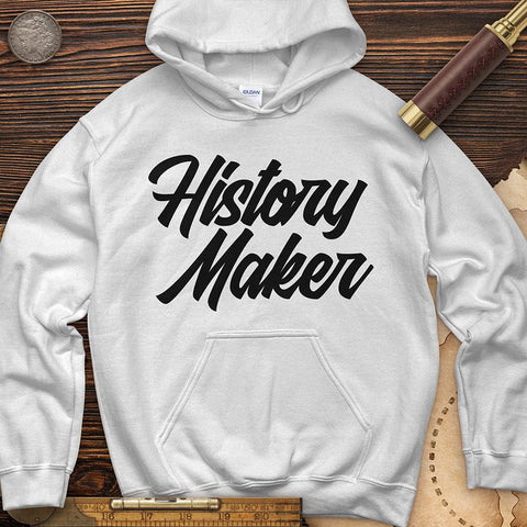 History Maker Cursive Hoodie White / S