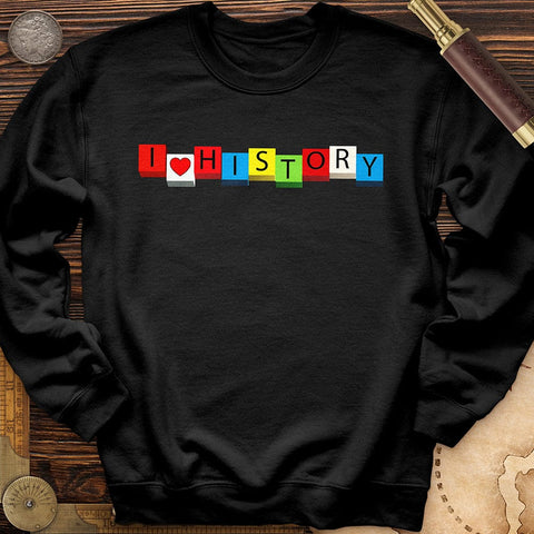 I Love History Blocks Crewneck