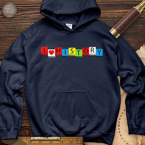 I Love History Blocks Hoodie