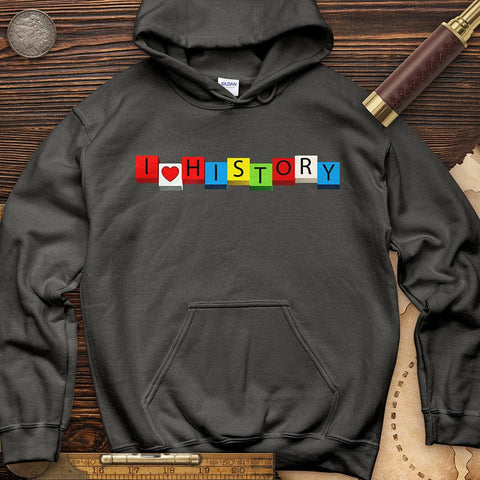 I Love History Blocks Hoodie