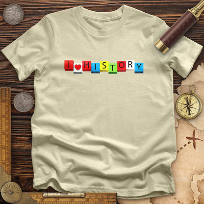 I Love History Blocks T-Shirt