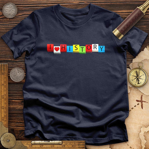 I Love History Blocks T-Shirt