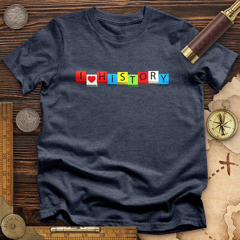 I Love History Blocks T-Shirt